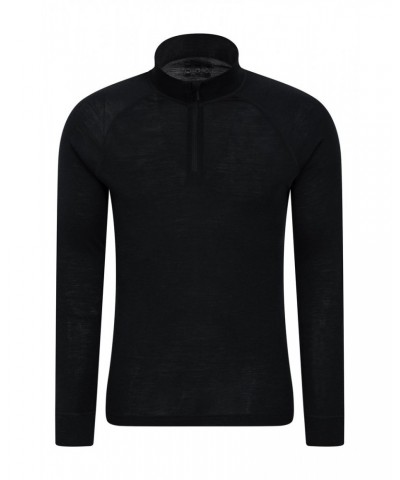 Merino II Mens Zip Neck Base Layer Top Black $25.64 Thermals