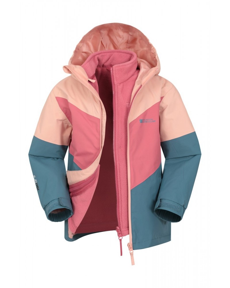 Lightning II Kids 3 in 1 Waterproof Jacket Dark Pink $33.14 Jackets