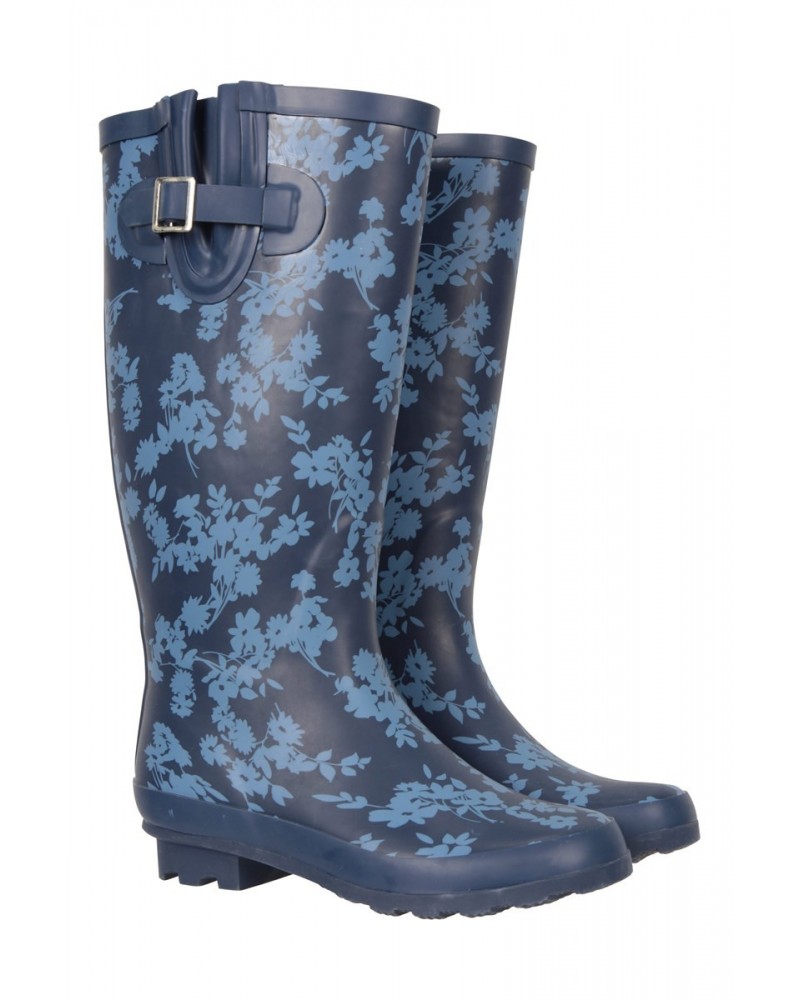 Womens Tall Height Rain Boots Navy $22.78 Footwear