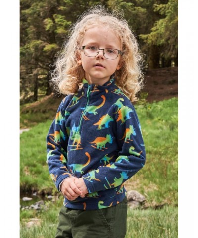 Pursuit Printed Kids Half-Zip Fleece Dark Blue $11.39 Fleece