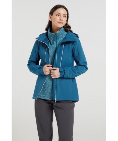 Direction Womens Recycled Softshell Jacket Teal $26.40 Jackets