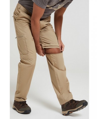 Trek Mens Zip Off Pants Dark Beige $26.09 Pants