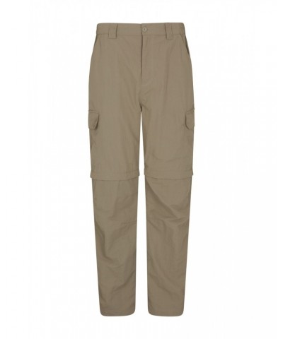 Trek Mens Zip Off Pants Dark Beige $26.09 Pants