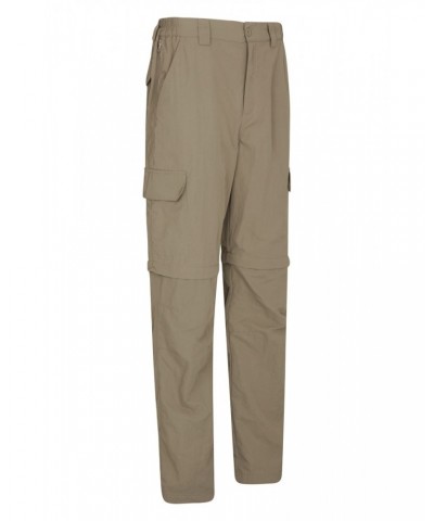 Trek Mens Zip Off Pants Dark Beige $26.09 Pants