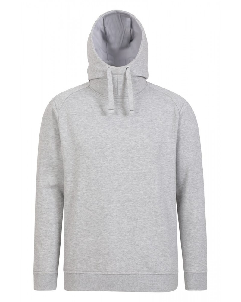 Alder Mens High Neck Hoodie Grey $17.10 Tops