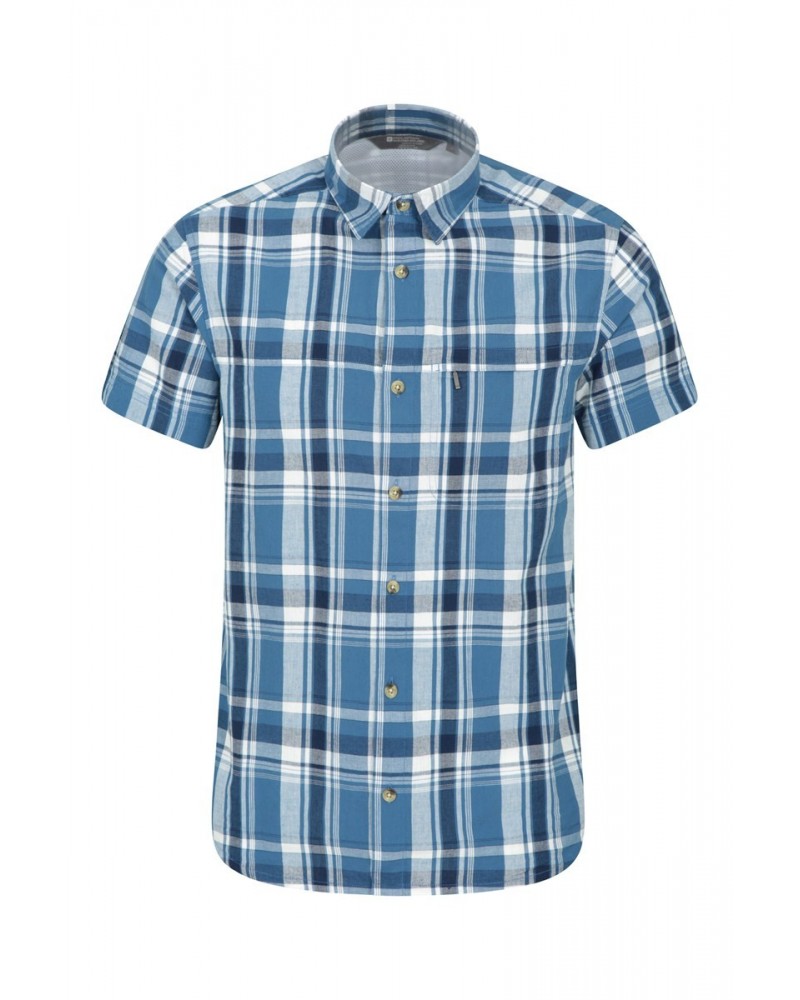 Holiday Mens Cotton Shirt Dark Blue $18.14 Tops