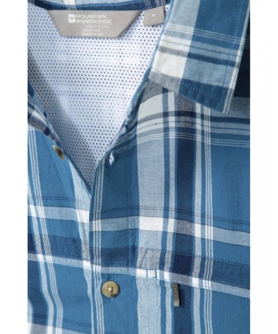 Holiday Mens Cotton Shirt Dark Blue $18.14 Tops