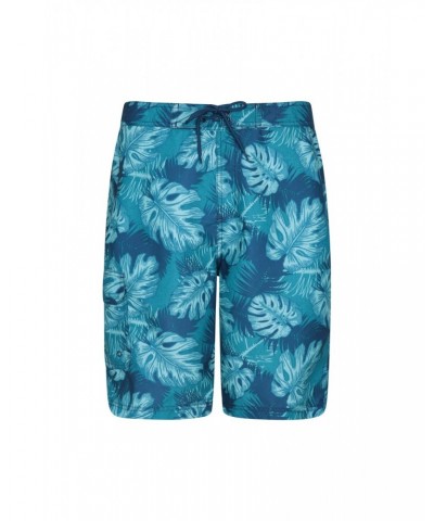 Ocean Printed Mens Boardshorts Teal $12.99 Pants