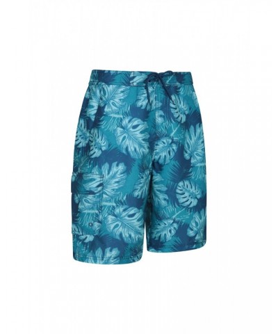 Ocean Printed Mens Boardshorts Teal $12.99 Pants