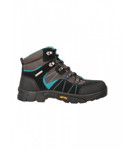 Edinburgh Vibram Youth Waterproof Hiking Boots Dark Teal $40.79 Footwear