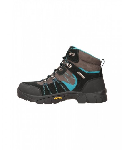 Edinburgh Vibram Youth Waterproof Hiking Boots Dark Teal $40.79 Footwear