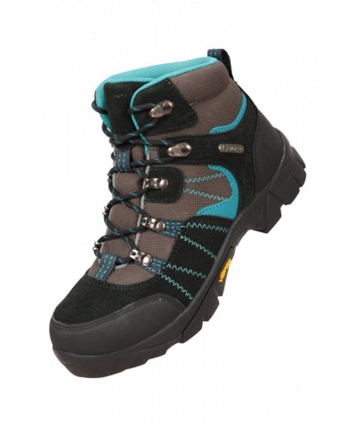 Edinburgh Vibram Youth Waterproof Hiking Boots Dark Teal $40.79 Footwear