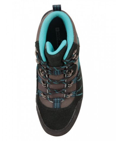 Edinburgh Vibram Youth Waterproof Hiking Boots Dark Teal $40.79 Footwear