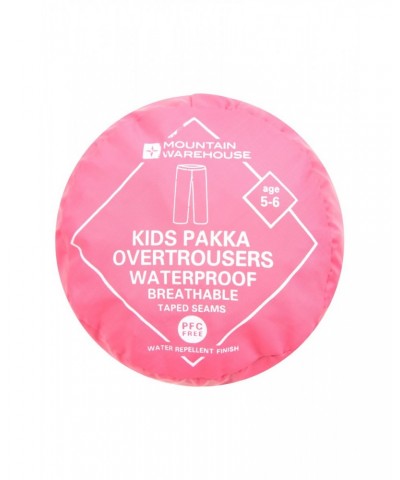 Pakka II Kids Waterproof Overpants Bright Pink $12.99 Pants