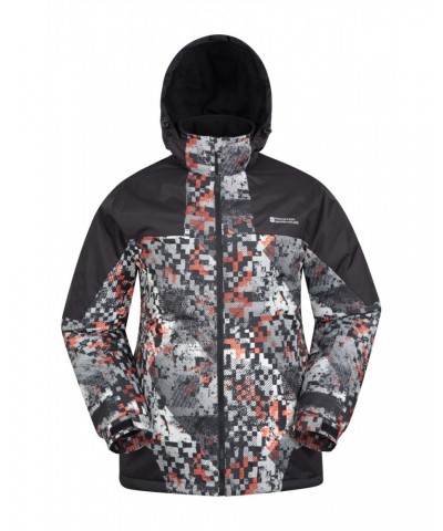 Mens Printed Ski Jacket and Pants Set Monochrome $34.40 Jackets