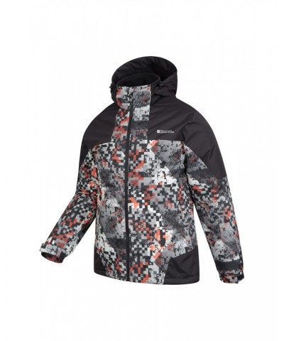 Mens Printed Ski Jacket and Pants Set Monochrome $34.40 Jackets