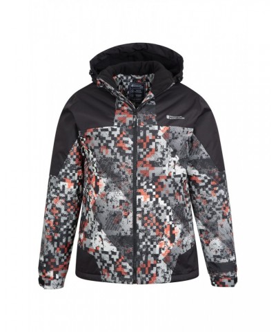 Mens Printed Ski Jacket and Pants Set Monochrome $34.40 Jackets