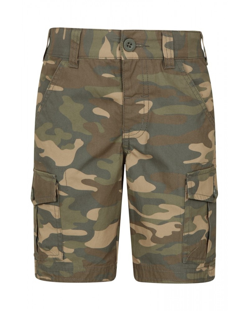 Camo Cargo Kids Shorts Beige $18.47 Pants