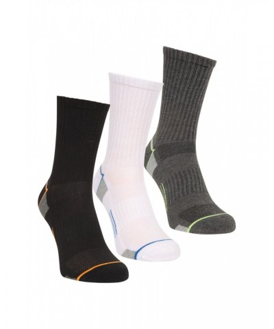 IsoCool Mens Performance Quarter Length Socks 3-Pack Black $12.41 Accessories