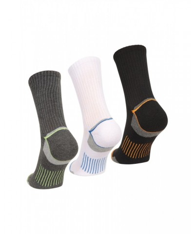 IsoCool Mens Performance Quarter Length Socks 3-Pack Black $12.41 Accessories