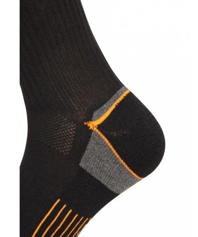 IsoCool Mens Performance Quarter Length Socks 3-Pack Black $12.41 Accessories