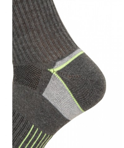 IsoCool Mens Performance Quarter Length Socks 3-Pack Black $12.41 Accessories