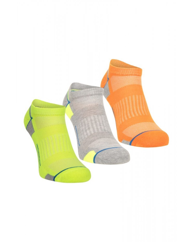 Isocool Performance Mens Trainer Socks 3-Pack Lime $13.56 Active