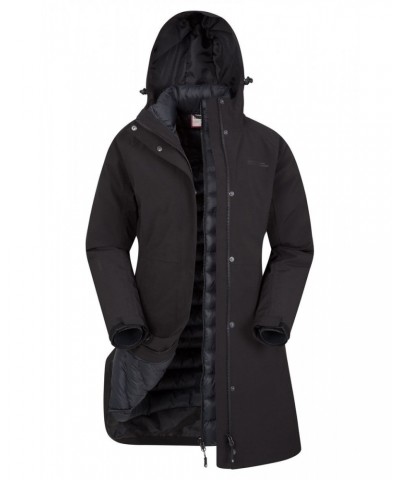 Alaskan Womens Long 3 in 1 Jacket Black $61.20 Jackets