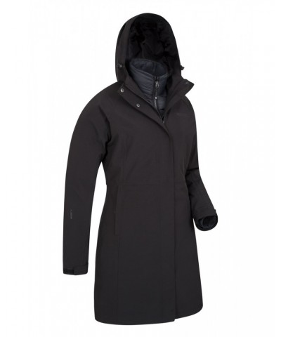 Alaskan Womens Long 3 in 1 Jacket Black $61.20 Jackets