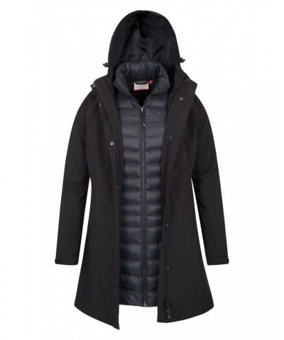 Alaskan Womens Long 3 in 1 Jacket Black $61.20 Jackets