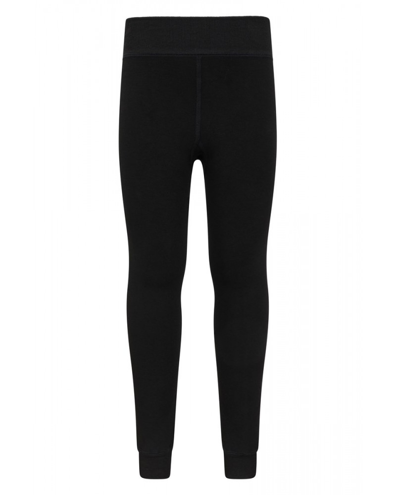 Kids Fluffy Fleece Lined Leggings Black $10.00 Active