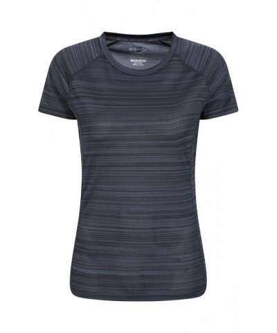 Endurance Striped Womens Tee Navy $11.79 Active