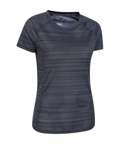 Endurance Striped Womens Tee Navy $11.79 Active