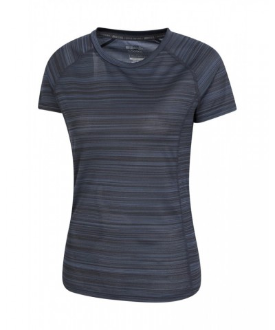 Endurance Striped Womens Tee Navy $11.79 Active