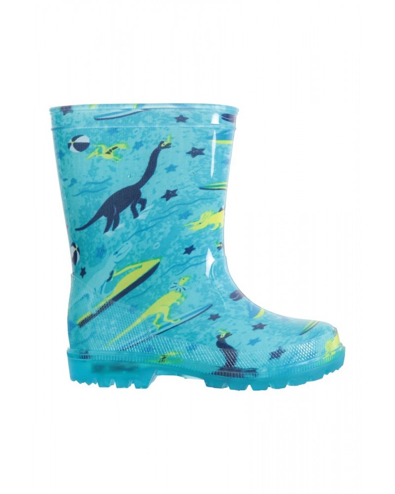 Splash Junior Flashing Lights Rain Boots Dinosaur $14.99 Footwear