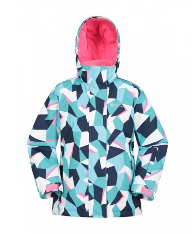 Honey Kids Printed Ski Jacket Teal $25.64 Jackets