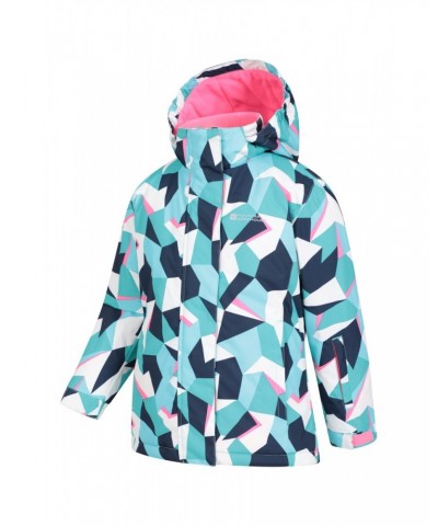 Honey Kids Printed Ski Jacket Teal $25.64 Jackets