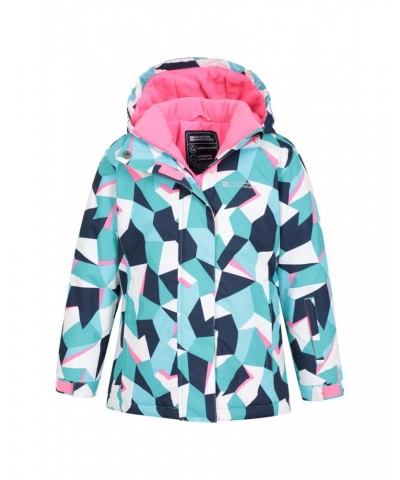 Honey Kids Printed Ski Jacket Teal $25.64 Jackets