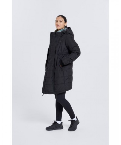 Maternity Amethyst Womens Long Insulated Jacket Black $34.50 Jackets