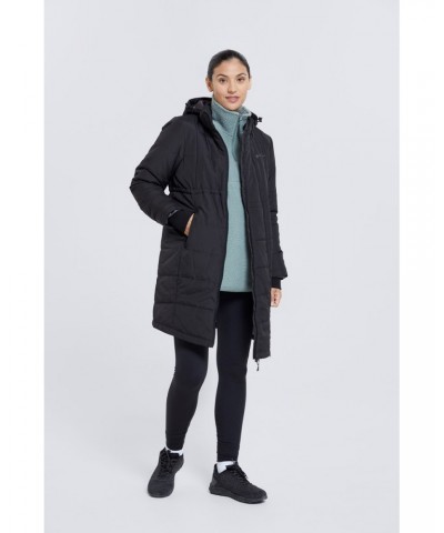 Maternity Amethyst Womens Long Insulated Jacket Black $34.50 Jackets