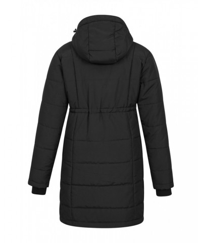 Maternity Amethyst Womens Long Insulated Jacket Black $34.50 Jackets