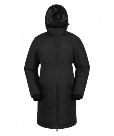 Maternity Amethyst Womens Long Insulated Jacket Black $34.50 Jackets