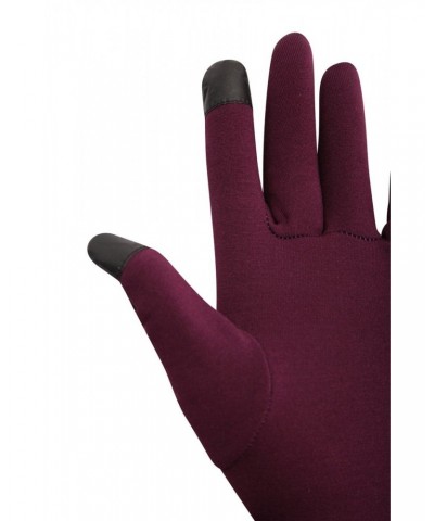 Touch Screen Womens Liner Gloves Burgundy $14.24 Ski