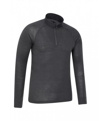 Merino II Mens Zip Neck Base Layer Top Dark Grey $25.19 Thermals