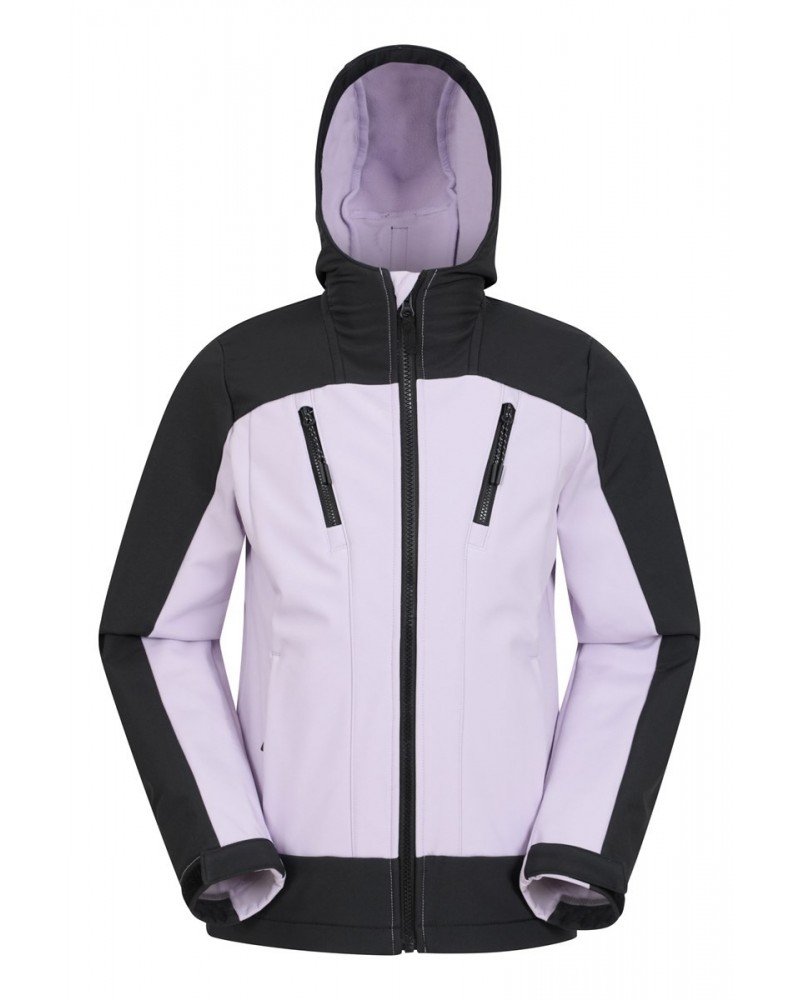 Extreme Kids Panelled Softshell Jacket Lilac $26.09 Jackets