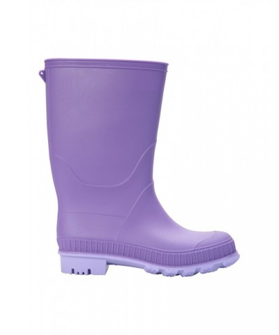 Plain Kids Rain Boots Light Purple $16.19 Footwear