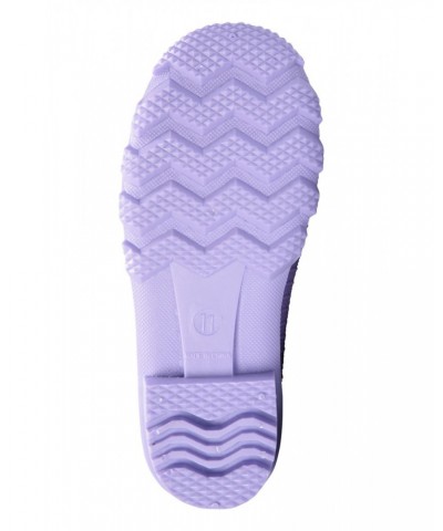 Plain Kids Rain Boots Light Purple $16.19 Footwear