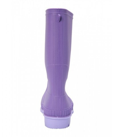 Plain Kids Rain Boots Light Purple $16.19 Footwear