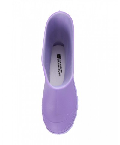 Plain Kids Rain Boots Light Purple $16.19 Footwear