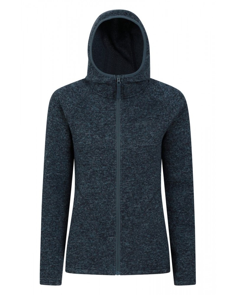 Nevis Womens Full Zip Hoodie Dark Blue $25.97 Fleece